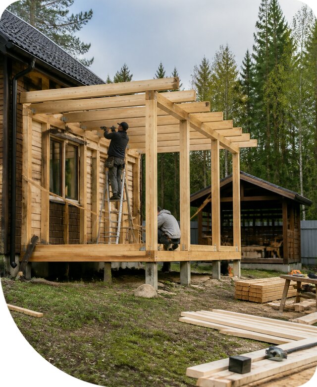 Строительство пристроек и построек на участке в Великих Луке